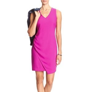 Fuschia fitted banana republic dress